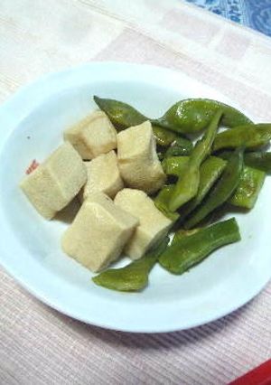 高野豆腐といんげんの麺つゆ煮-レシピのメイン写真