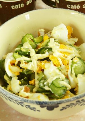 食感！残り物でちくわと胡瓜の茹で卵サラダ-レシピのメイン写真
