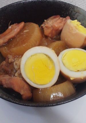 圧力鍋で簡単♪大根ともも肉の目玉煮-レシピのメイン写真