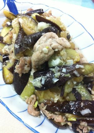 にんにくいっぱい♪なすの肉炒め♪-レシピのメイン写真