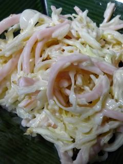 ハムとキャベツのハニーマヨサラダ-レシピのメイン写真
