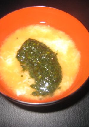 田舎料理？とろろとぎばさのあわせ味噌汁-レシピのメイン写真