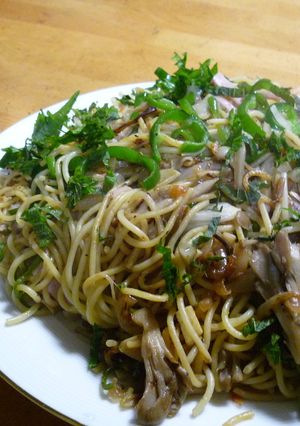 舞茸とハムと夏野菜パスタ-レシピのメイン写真