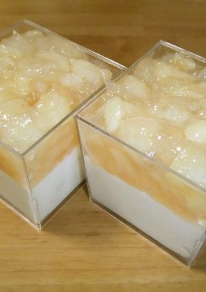 二つの食感!桃ゼリー&レアチーズ-レシピのメイン写真