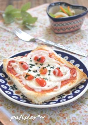 ペたんこ食パンで★クリスピーピザ-レシピのメイン写真