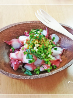 タコとたっぷりねぎのピリ辛おつまみ♪-レシピのメイン写真
