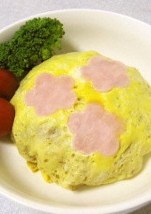 ロースハムで可愛いオムライス-レシピのメイン写真