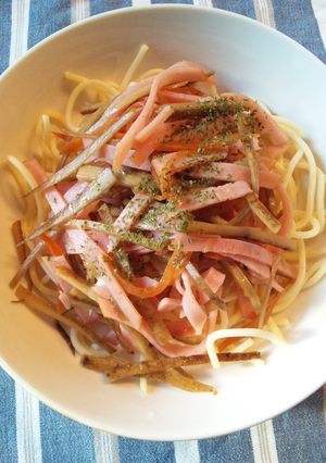 金平の活用③ハム入りヘルシー美味パスタ-レシピのメイン写真