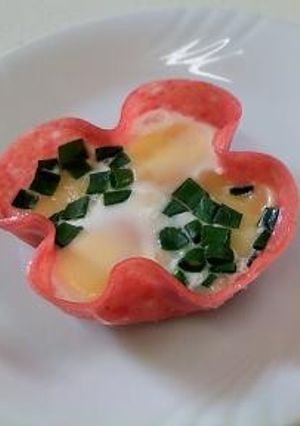 ハムカップのチーズ目玉焼き-レシピのメイン写真