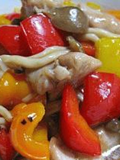 鶏肉と3色パプリカの鮮やか炒め-レシピのメイン写真