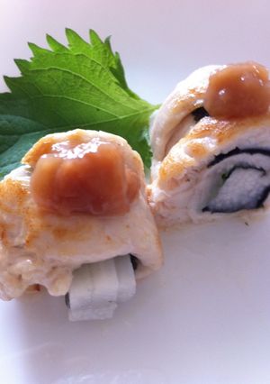 【昆布茶】簡単♪長いものささみ巻き焼き-レシピのメイン写真