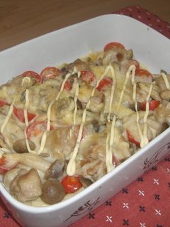 鶏とトマトとしめじのマヨチーズ焼き-レシピのメイン写真