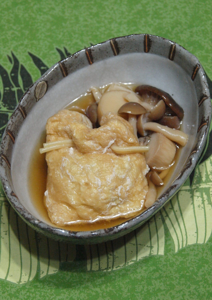 キノコたっぷりお揚げの卵煮-レシピのメイン写真