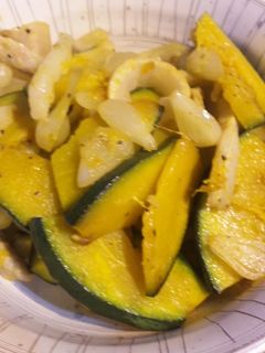 らっきょうとかぼちゃの炒め物-レシピのメイン写真