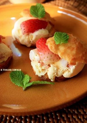 いちごプチシューアイス☆-レシピのメイン写真