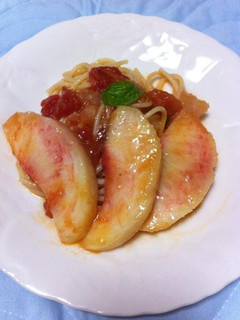 桃とトマトの冷製パスタ-レシピのメイン写真