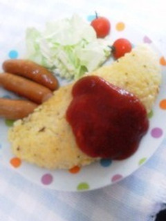 簡単☆混ぜて焼くだけ卵ご飯オムレツ-レシピのメイン写真