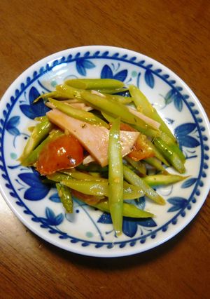 ハムとアスパラのクレソル炒め-レシピのメイン写真