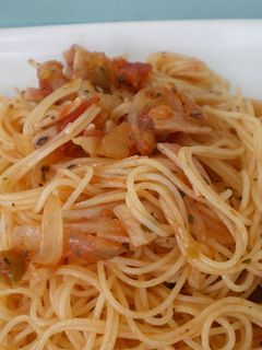 トマト&ハムのパスタ-レシピのメイン写真