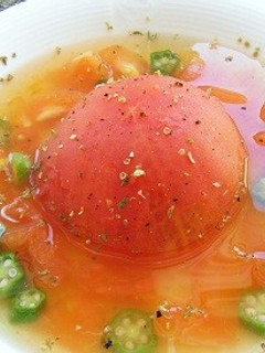 丸ごとトマトのホットスープ-レシピのメイン写真