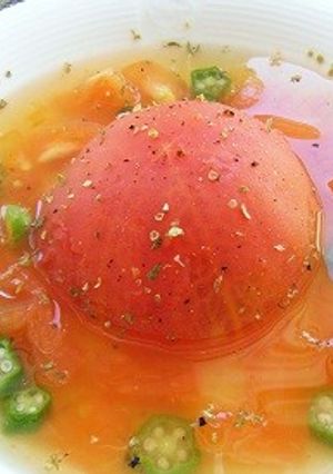丸ごとトマトのホットスープ-レシピのメイン写真