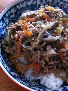 たっぷりナスのひき肉丼〜♪-レシピのメイン写真