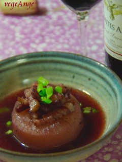 大根とベーコンの赤ワイン煮-レシピのメイン写真