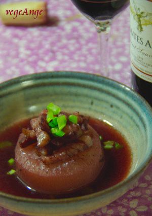 大根とベーコンの赤ワイン煮-レシピのメイン写真