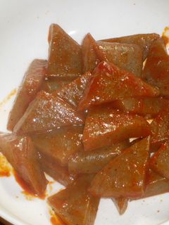 蒟蒻の中国味噌・ニンニク・昆布つゆ炒め-レシピのメイン写真