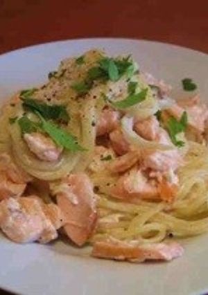 陽気なイタリア人が愛した鮭クリームパスタ-レシピのメイン写真