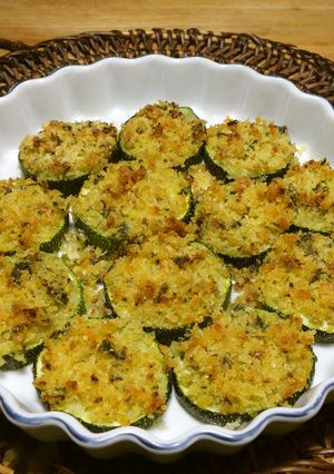 ズッキーニのチーズパン粉焼き-レシピのメイン写真