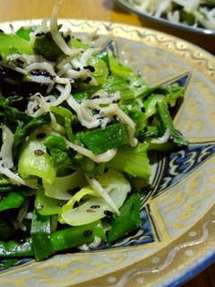 レンジで青梗菜とちりめんじゃこのナムル-レシピのメイン写真
