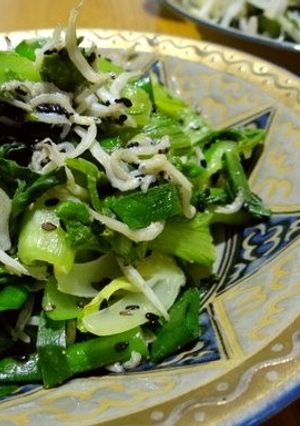 レンジで青梗菜とちりめんじゃこのナムル-レシピのメイン写真