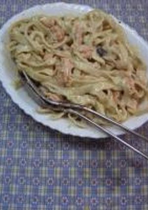 手作りパスタ サーモンクリーム和え-レシピのメイン写真