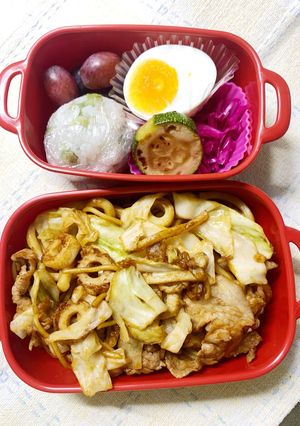 6/8焼きそばとうどんのコンビ弁当-レシピのメイン写真