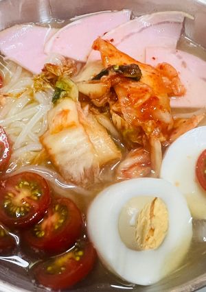 カンタン酢とダシダときび砂糖の冷麺スープ-レシピのメイン写真