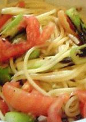 焼アスパラとトマトの冷製パスタ。-レシピのメイン写真