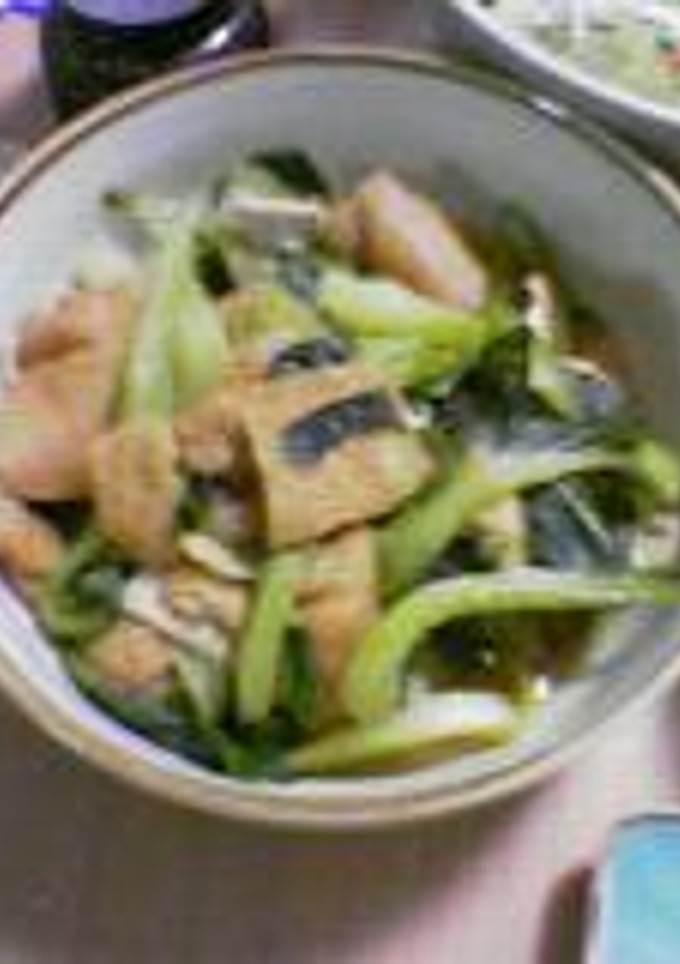 青梗菜と油揚げの煮物-レシピのメイン写真