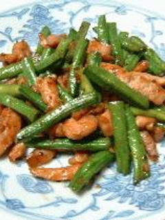 豚肉とささげ豆の炒め物-レシピのメイン写真