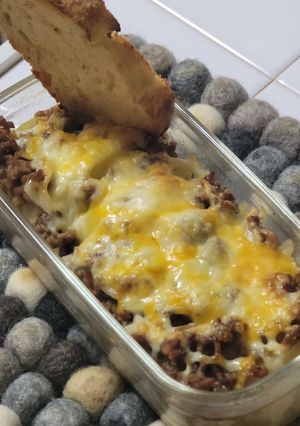 1皿完結☆じゃがいも＆ひき肉のマヨチ焼き-レシピのメイン写真