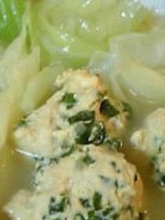 キャベツと鶏だんごスープ。博多水炊風-レシピのメイン写真
