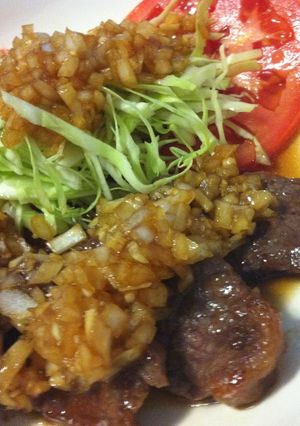 牛肉の玉ねぎドレッシングがけ-レシピのメイン写真