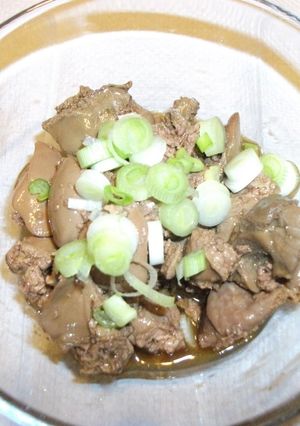 鶏レバーと砂肝の煮付け-レシピのメイン写真