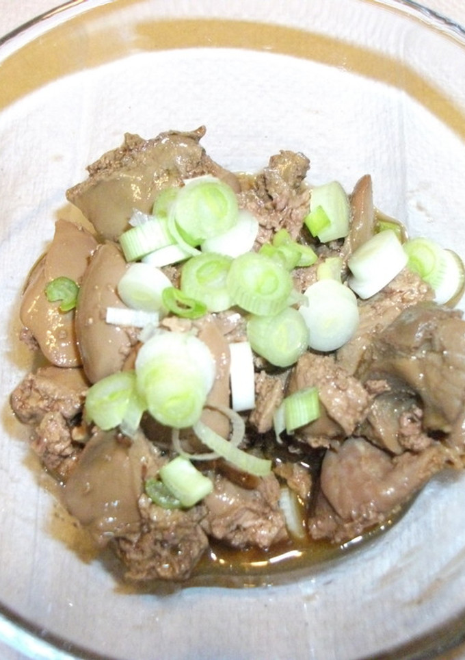 鶏レバーと砂肝の煮付け-レシピのメイン写真