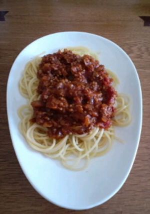 フライパン１つでミートソーススパゲティ-レシピのメイン写真