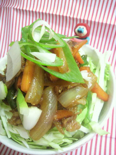 甘辛☆たっぷり野菜で豚肉丼♪-レシピのメイン写真