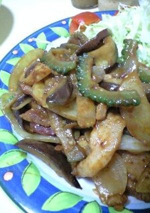 豚バラと夏野菜のカレールー炒め-レシピのメイン写真