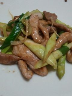 アスパラと豚肉のオイスターソース炒め-レシピのメイン写真