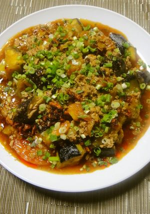 サッパリ味！男のトマト入り塩味麻婆茄子-レシピのメイン写真
