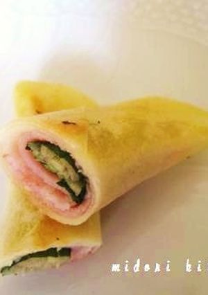 簡単ヘルシー！ハムと香味野菜の焼き春巻き-レシピのメイン写真